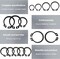 AL ARQAM Circlip External Retaining Ring, Retaining Rings Set with Plastic Box Assortment Set Heat Treated Retaining Clips Rings Kit Anti Wander Washers Hardened Construction Fixings