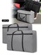 2 Packs Heavy Duty Moving Bags, Space Saving, Large Capacity Multipurpose Clothes Organizing Storage Bag, Extra Large Strong Waterproof Moving Bags with Zips for Clothes, Bedding, Duvets (Grey)