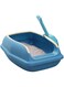 Cat Kitten Litter Tray Box Semi-enclosed Anti-splashing Cat Litter Box   Open Top Cats Litter Box with Movable Fence, Travel Cat Toilet for Kittens Cats Small Pets