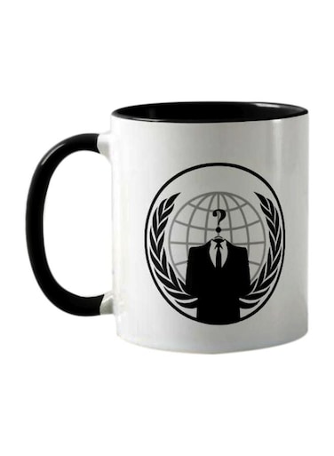 Piece Anonymous Business Man Printed Mug White/Black