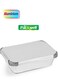 1850 ml Aluminum Container With Lid 10pcs PWRP1944 10 Containers, BPA-Free, Food Grade and Hygienic Silver