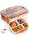 YumLock 4 Compartment Square Portable Lunch Box, 1550ml, BPA-Free, Leak-Proof, Ideal for Meal Prep, Khaki