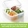 LocknLock 870ml  Square Airtight Food Container with Divider - BPA-Free, Microwave, Freezer, and Dishwasher Safe