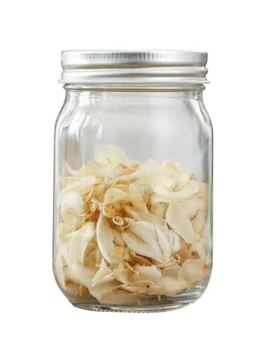Set of 5 (three 500ml and two 1000ml) thick glass jars for food preservation, large and small jars with airtight lids, for canning, pickling, and DIY spice storage.