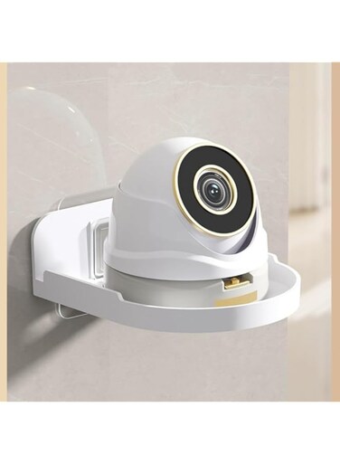 Adhesive Floating Wall Shelves 2-Pack, Punch-Free Wall Mount Holder for Security Cameras, Baby Monitors &amp; Mini Speakers - Easy Install Surveillance Camera Bracket Holder Stand