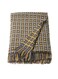 Dobby-Woven Throw, Check Pattern, Yellow/Grey, 130x170 cm