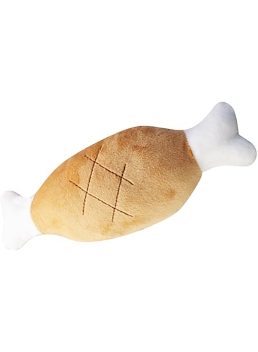 Cryfokt Plush Dog Squeaky Toy, Stuffed Dog Chew Toy, Bite Resistant, Soft Bone Shape for Outdoor Use
