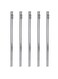 5 Pairs 304 Stainless Steel Chopsticks Anti-Skid Anti-Hot Design Vacuum Long Lightweight Chopsticks Set Reusable Classic Style for Kitchen Dinner