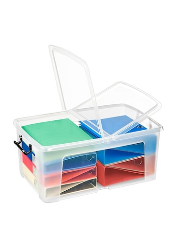 Smart Box With Folding Lid (Made In UK) 50-liter Clear 70x45x23cm