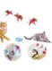 Azonee Cat Collar Teaser, 1 Pcs Blue Pet Self-Happy Cat Collar Toy, Silicone Collar Hands-Free Toy Multi-Functional Tie-In Table Leg Collar Cat Teaser Stick with Bell Feathers