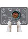 Cat Food Mat for Pet Dog Food Mat, Cat Mat for Food and Water, Non-Slip Super Absorbent Pet Bowl Mat with Multiple Cat Heads Logo, 30 * 50CM, Dark Grey