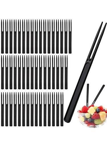 PCS Disposable Plastic Fruit Forks Bulk, Mini Cocktail and Dessert Tasting Appetizer Forks,for Desserts, Cheese Cubes, Snacks