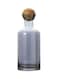 Retro Nordic Glass Straight Pot With Wooden Stopper Grey 10x10x24.5cm
