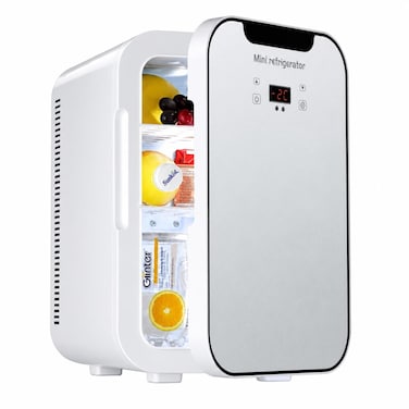 20L Mini Fridge with LCD Screen, 65W Portable Dual-Core Cooler &amp; Warmer for Car 12V &amp; Home 220V

