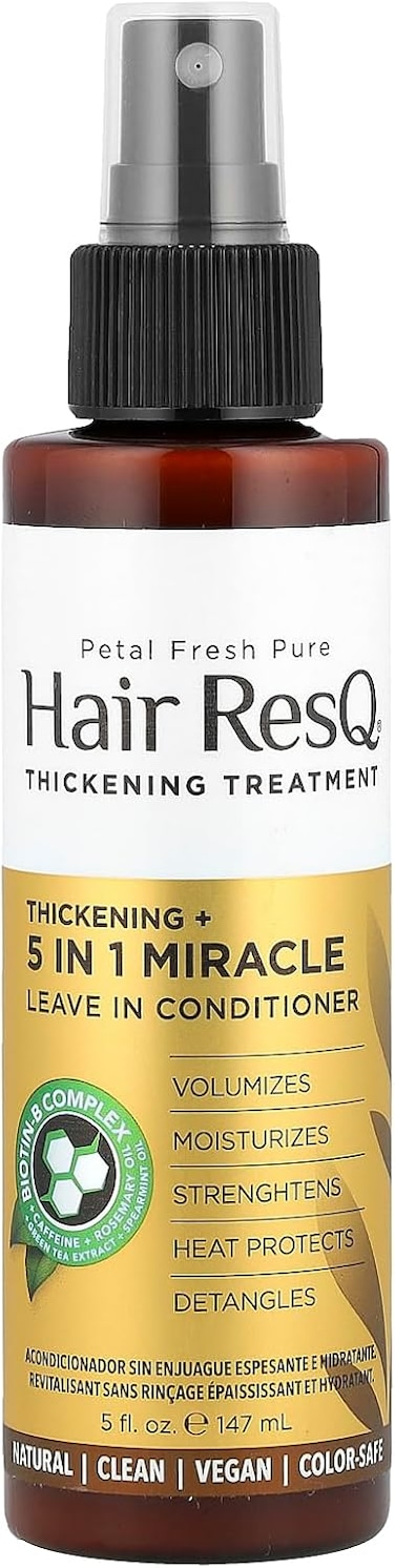 Hair ResQ Petal Fresh Thickening 5-In-1 Leave-In, 147ml, With Hibiscus Oil, Shea Butter &amp; Argon Oil, For Volume, Moisture, Strength, Heat Protect &amp; Detangled Hair