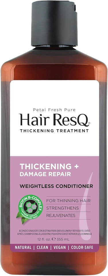 Hair ResQ Petal Fresh Damage Repair Conditioner, 355ml, With Organic Rosemary, Mint &amp; Argon Oil, For Strengthen, Rejuvenating &amp; Hair Thinning, Paraben-Free, Sulfate-Free &amp; Vegan
