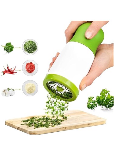 Tazweeq Herb Grinder, Spice Mill, Parsley Shredder, Chopper, Vegetable Cutter, Garlic Coriander, Spice Grinder, Crusher, Kitchen Accessories for Gourmet Cooking