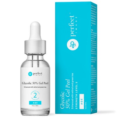 Glycolic Acid 50% Gel Peel - Enhanced with Retinol &amp; Green Tea Extract (Professional Skin Peel)1 ounce