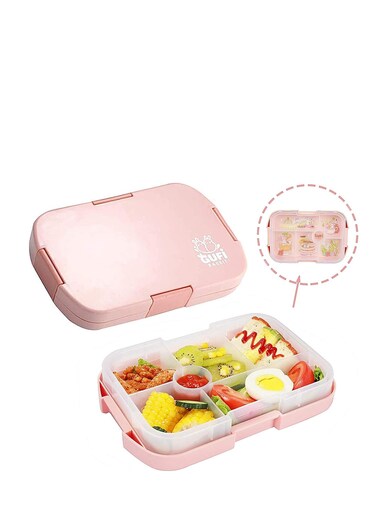COOLBABY Kids Lunch Box, Bento Box for Kid with 6 Compartments, Suitable for Microwave and Dishwasher, 920ml Lunch Container for Kids