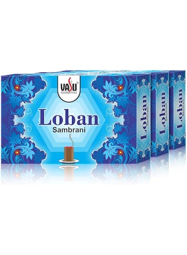 Cycle Pure Vasu Loban Sambrani Dhoop for Pooja (210 pcs)   Dhoop batti Guggal for Puja, Home &amp; Festivals   Loban Dhoop Original with Burner   Pack of 3 (70 Dhoop/Pack + 1 Burner Plate/Pack)