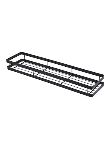 Punch-Free Wall Mount Seasoning Storage Rack Black 50centimeter
