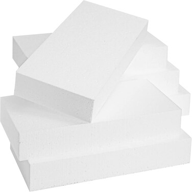 4pcs Craft Foam Block   30x15x5cm   Rectangle Polystyrene Foam   Thermocol   Styrofoam   for Art Sculpting   Flower Arrangements   Modeling   DIY Arts and Crafts   School Office Home