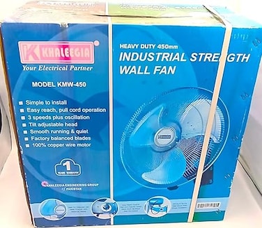 KHALEEGIA 450mm Heavy Duty Industrial Strength Wall Fan