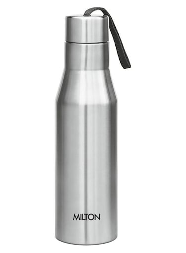 650 ml Stainless Steel Water Bottle, Leak Proof, Rust-Free, BPA Free, Metal Bottle for Sports, Gym, Travelling, Office, School, Super 750, Silver Silver