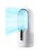 Misby Bladeless Fan, Portable Desk Fan with 3-Speed Options, Small Quiet Personal Fan, Leafless, Rechargeable, Touch Control Design, Usb Powered Table Fans for Rooms,Home Office Desktop Bedroom (Grey)