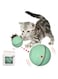 NeoStyle Smart Interactive Cat Toy Ball,Automatic Rolling Kitten Toys USB Rechargeable Motion Ball + Spinning Led Light,Electronic Cat Toys (Green)