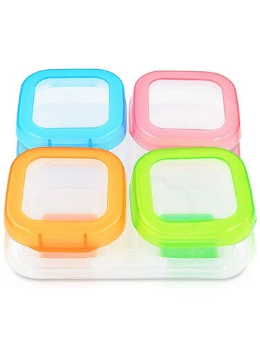 BPA-Free Baby Food Storage Containers   4 x 120 ml, Leak-Proof &amp; Microwave Safe