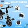 Lovely Baby Foldable Tricycle LB 266 for Toddlers Ages 1-3 Years, Compact Trike with EVA Wheels, Rear Basket, Seat Belt, Steel Frame &ndash; Lightweight Foldable Baby Trike
