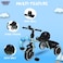 Lovely Baby Foldable Tricycle LB 266 for Toddlers Ages 1-3 Years, Compact Trike with EVA Wheels, Rear Basket, Seat Belt, Steel Frame &ndash; Lightweight Foldable Baby Trike