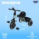 Lovely Baby Foldable Tricycle LB 266 for Toddlers Ages 1-3 Years, Compact Trike with EVA Wheels, Rear Basket, Seat Belt, Steel Frame &ndash; Lightweight Foldable Baby Trike