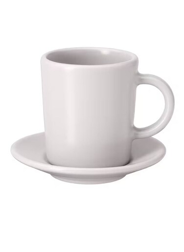 cup and saucer, beige9 cl