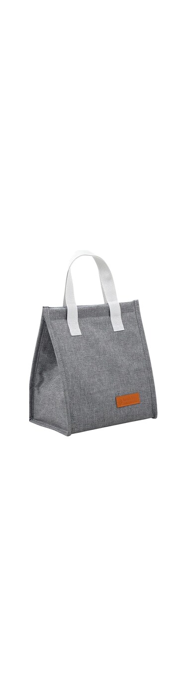 DANPLMUN Simple Large-Capacity Lunchbox Bag, Portable Lunch Bag, Insulation Bag (Grey)