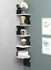 Twist Wooden Zig Zag Floating Corner Wall Shelves