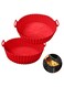20 Planet CARE EVERYDAY 2 Pcs Air Fryer Silicone Liner Non Stick Reusable Red