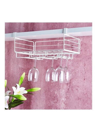 Box Maisan Over The Shelf Glass Holder White 12x33x20cm