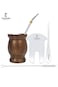 Yerba mate cup set 220ml argentinian style with straw and tea strainer