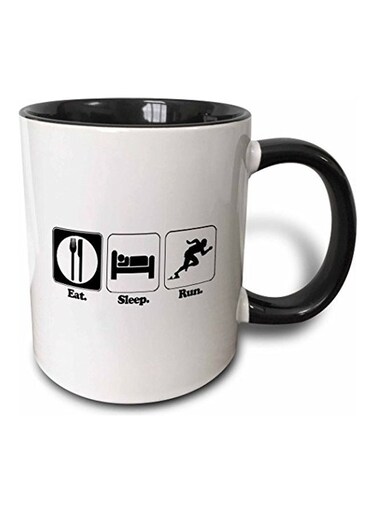 Printed Ceramic Mug Black/White