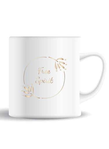 Premium Quality Two Sided Printed Coffee Mug Tea Cup Free Spirit Circle For Home Office, Kids Men Women