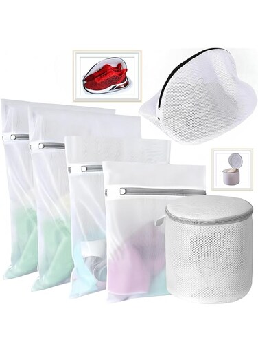 MESTURL Mesh Laundry Bags 6 Pcs Set for Washing Delicate Garments, Blouse, Hosiery,Stocking,Underwear,Bra,Lingerie,Protect Your Clothes from Deformation and Scratches
