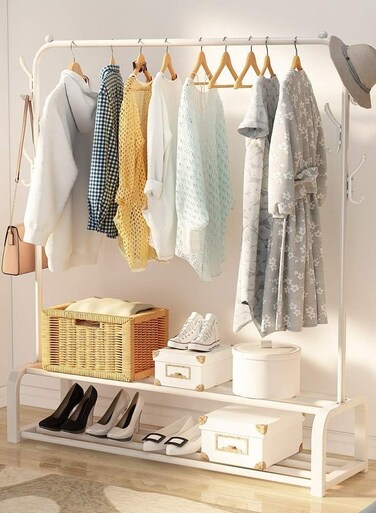 Organizer And Holder Coated Metal Rack White