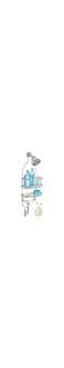 iDesign York Metal Wire Hanging Shower Caddy, Extra Wide Space for Shampoo, Conditioner, and Soap with Hooks for Razors, Towels, and More, 10" x 4" x 22", Satin Silver
