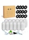 Cat Water Fountain Filters, 24 Pack Pet Fountain Filter Replacement,12 Pieces Carbon Filters and 12 Pieces Foam Filter,Cat Fountain Filter, for 67oz/2L/3.2L Stainless Steel Pet Water Fountain