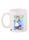 Cartoon Girl Printed Coffee Mug White/Blue/Yellow