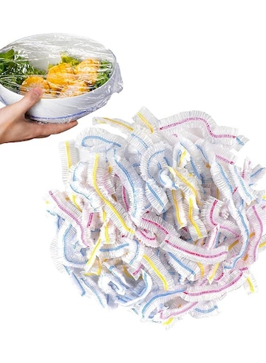 Food Cover Plastic Wrap,300PCS Reusable Stretch Lids, Elastic Bowl Covers, Transparent Food Storage Covers, Plates, Dishes, Meal Prep, Food cover, plastic covers, food storage