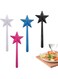 GraGra Wand Salt and Pepper Shakers, Magic Star Wand Spice Dispenser, Star Wand Sets Spice Seasoning Container, with 3 Holes Unique Flavouring Accessories for Kitchen, Restaurant, BBQ, 4Pcs
