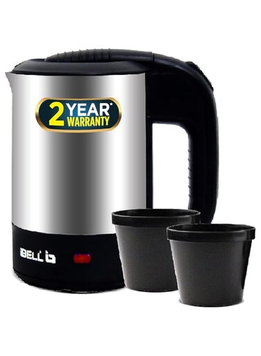 iBELL SEK105 Electric Kettle With Removable Lid, 0.5 Ltrs, 950W Highly Polished Stainless Steel (Silver)